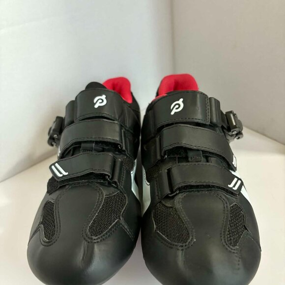 Peloton Cycling Shoes w/ Delta Cleats – Black/White/Red – Size EU 40 Women’s ~9 - Picture 4 of 7
